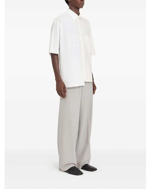 MM6 by Maison Margiela White Short-Sleeved Shirt for men