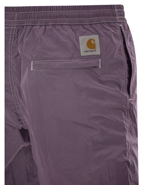 Carhartt Purple Swimsuit With Logo