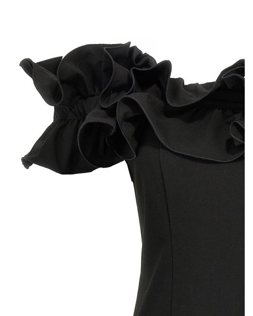 ROTATE BIRGER CHRISTENSEN Black Drehen Sie Birger Christensen 'Mini Ruffle' Kleid