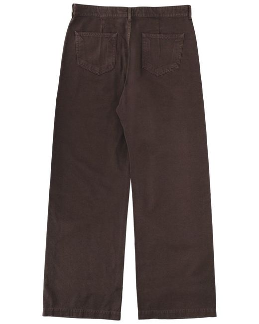 Rick Owens Brown Mid Rise Jeans