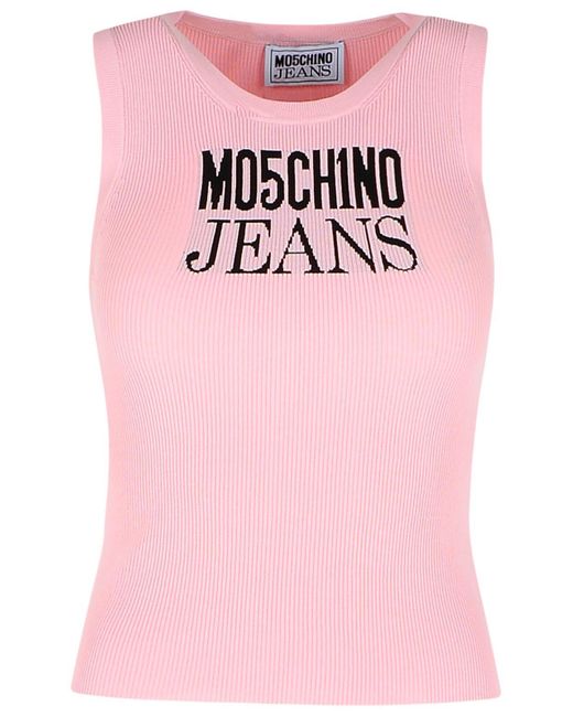 Moschino Pink Viskose Mischtank -Top Top