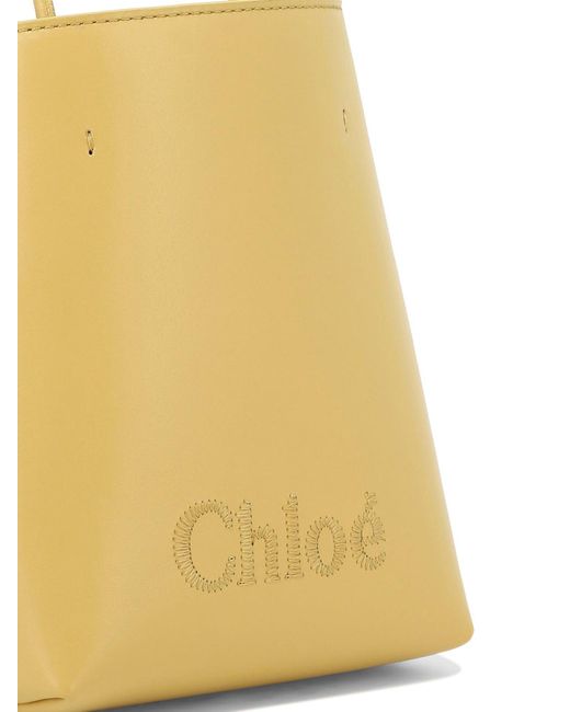 Chloé Yellow Chloé "Chloé Sense Micro" Eimerbeutel