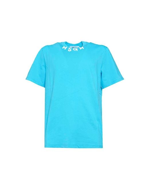 MSGM T-shirts En Polo's in het Blue