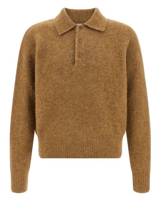 AMI Brown 'Ami' Polohemd