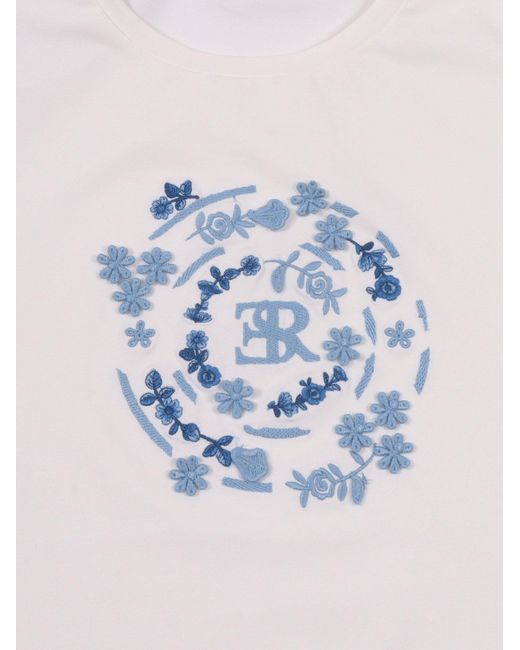 Ermanno Scervino White Tshirt Portalogo Jersey S