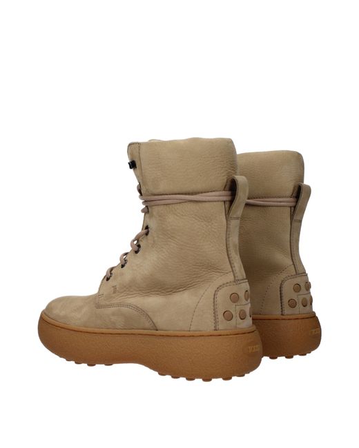 Tod's Brown Stivaletti Donna Camoscio/Biscotto