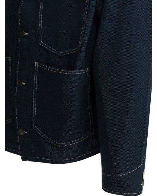 Beams Plus Spijkerjack "engineer". in het Blue
