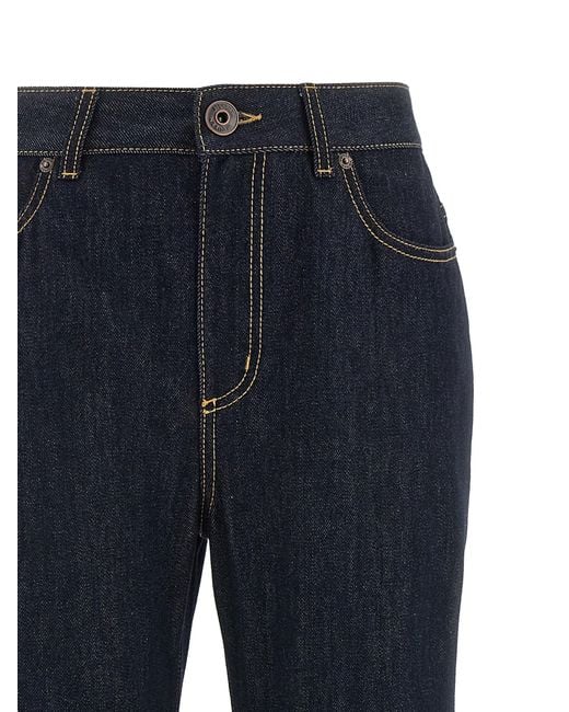 Alexander McQueen Blue Straight Leg Jeans