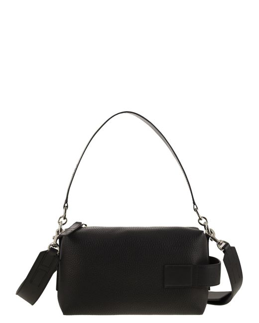 Hogan Black Script Mini Leather Top Box