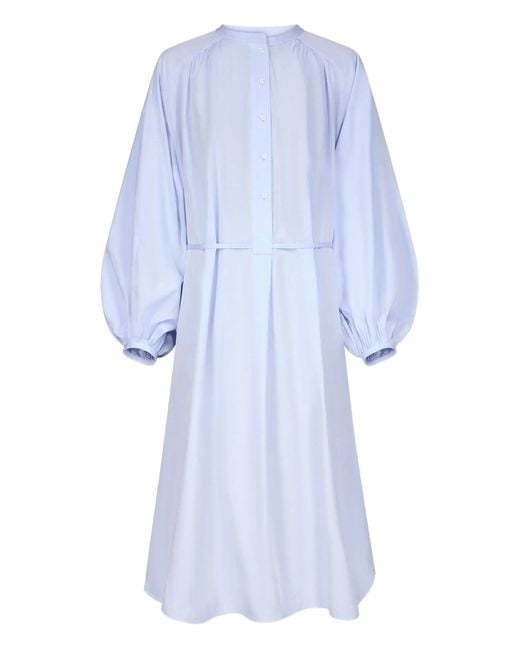 Loulou de Saison Blue Vitti Loose Fit Blouse Dress
