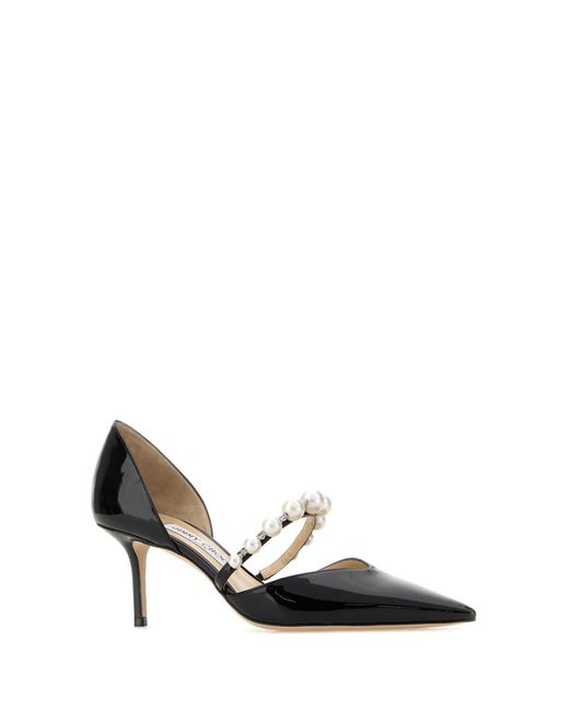 Jimmy Choo Black Leather Aurelie 65 Pumps