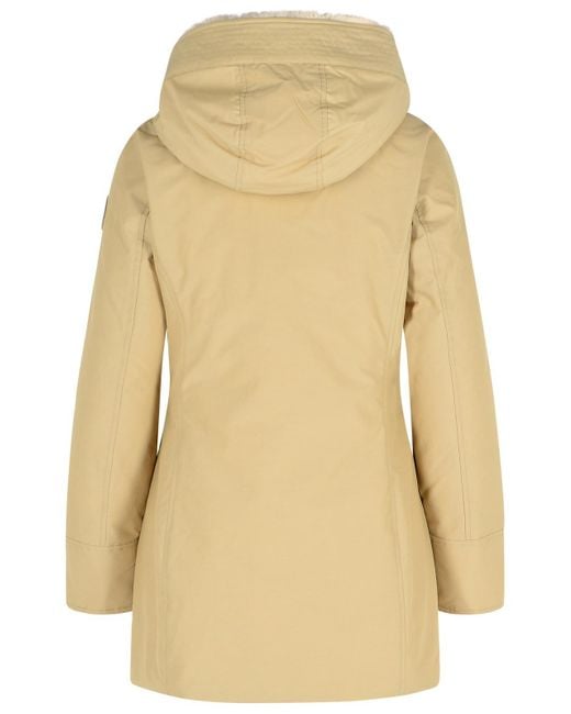 'Boulder' Beige Cotton Blend Parka Woolrich en coloris Natural