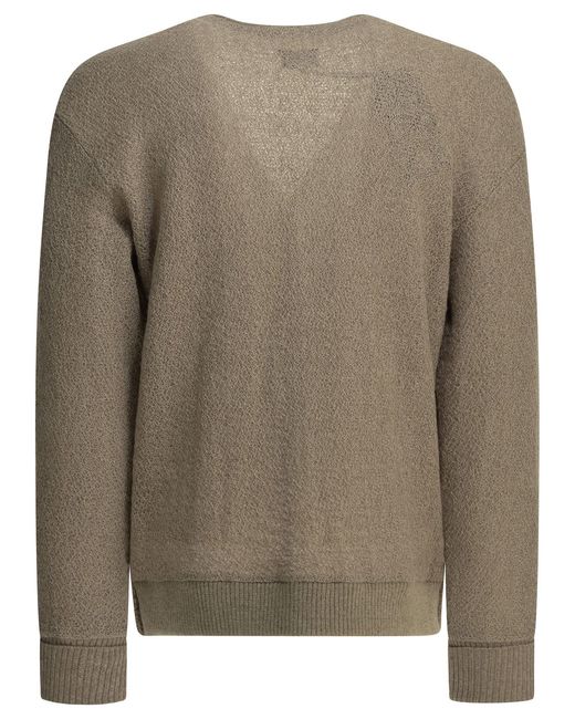 Needles Brown Mohair Nylon Wool Striped Cardigan