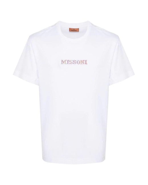 Missoni White Printed T-Shirt for men