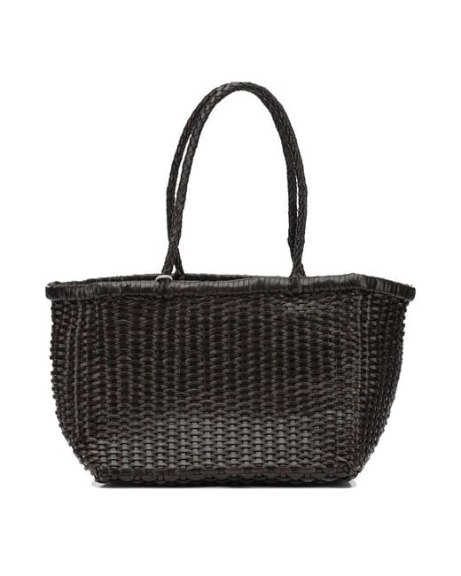 Borsa A Tracolla Piccola "B Weave" di Dragon Diffusion in Black