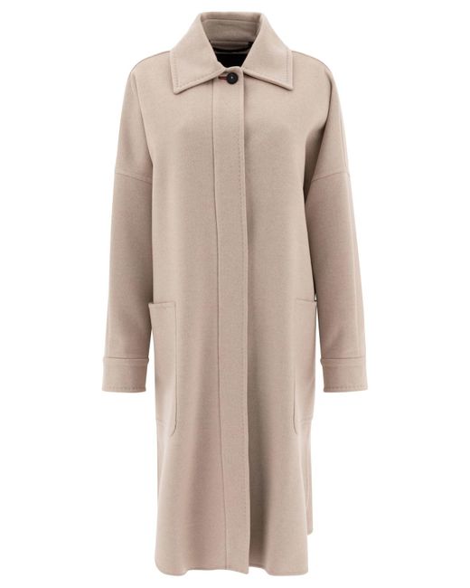 Max Mara Natural Übergroßer Mantel in Kaschmir