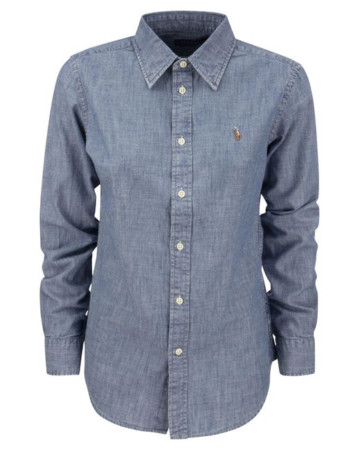 Cotton Chambray Shirt Polo Ralph Lauren en coloris Blue