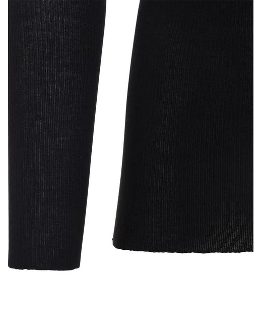Rick Owens Geribbeld Wollen Trui in het Black voor heren