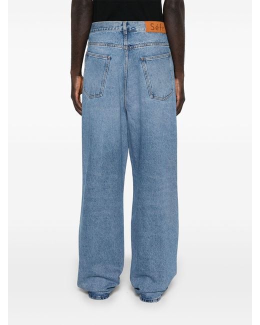 Séfr Blue Disco Cut Jeans for men
