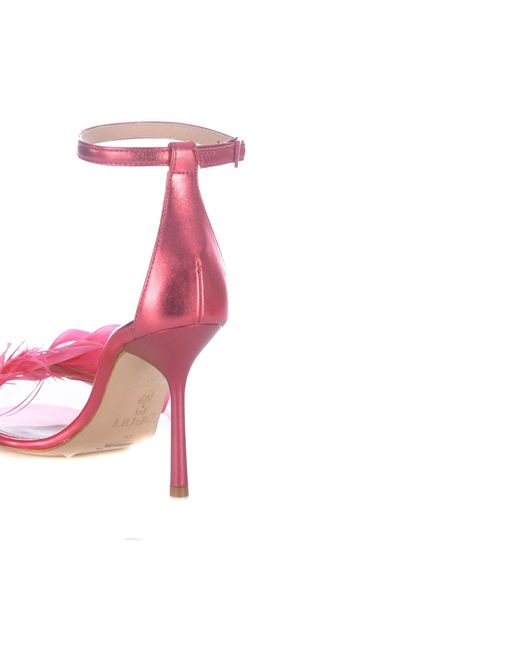 Liu Jo Pink Camelia Leather Sandals