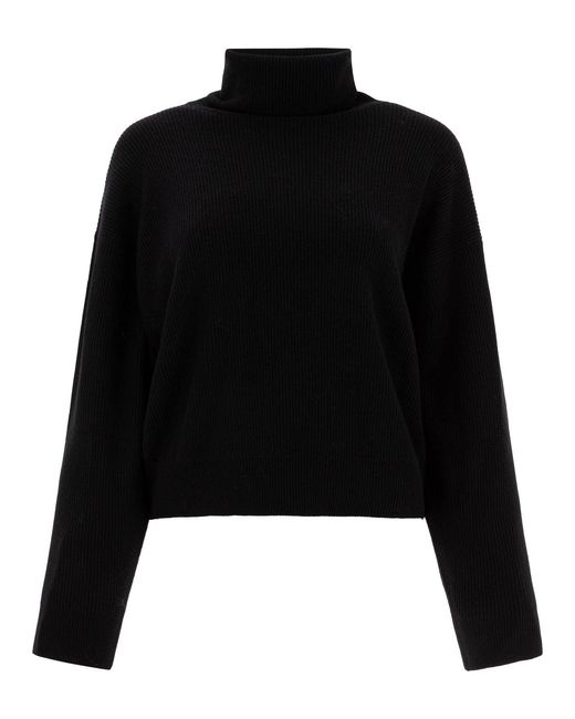 Brunello Cucinelli Geribbeld Turtleneck -trui in het Black