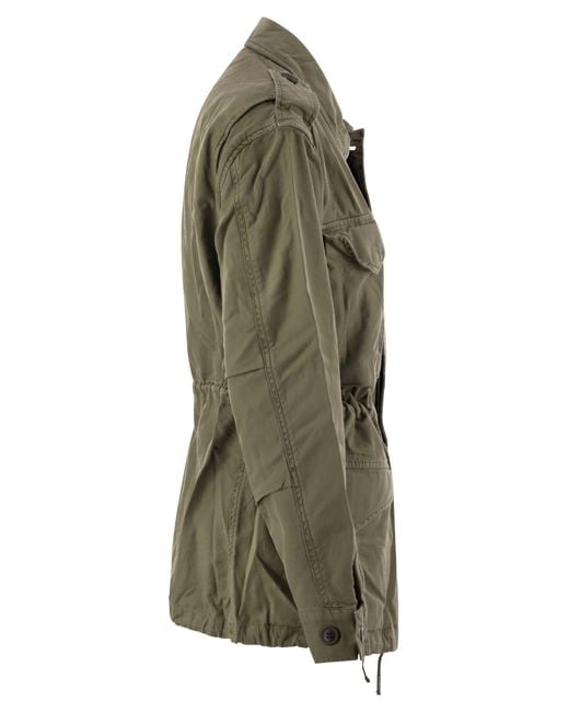 Polo Ralph Lauren Green Cotton Twill Military Jacket