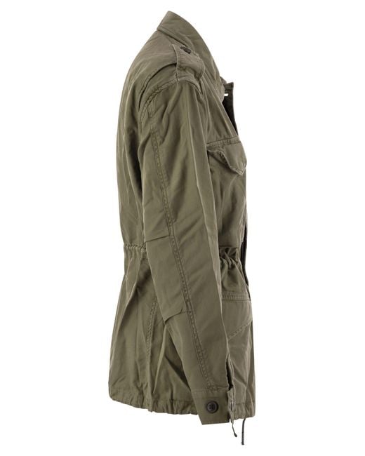 Polo Ralph Lauren Green Cotton Twill Military Jacket