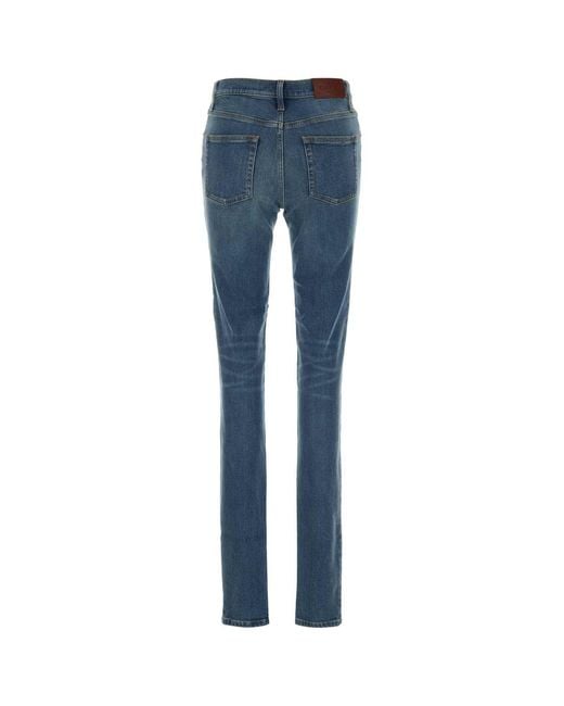 Gucci Blue Stretch Denim Jeans
