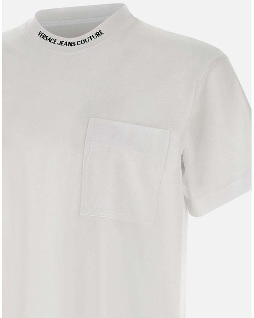 Cotton Jersey Camiseta con logotipo Versace Jeans Couture de hombre de color White