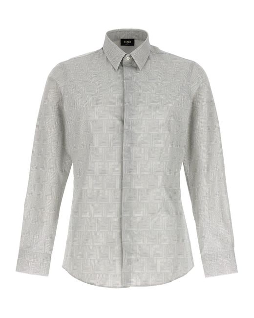 Fendi Gray ' Shadow' Shirt for men