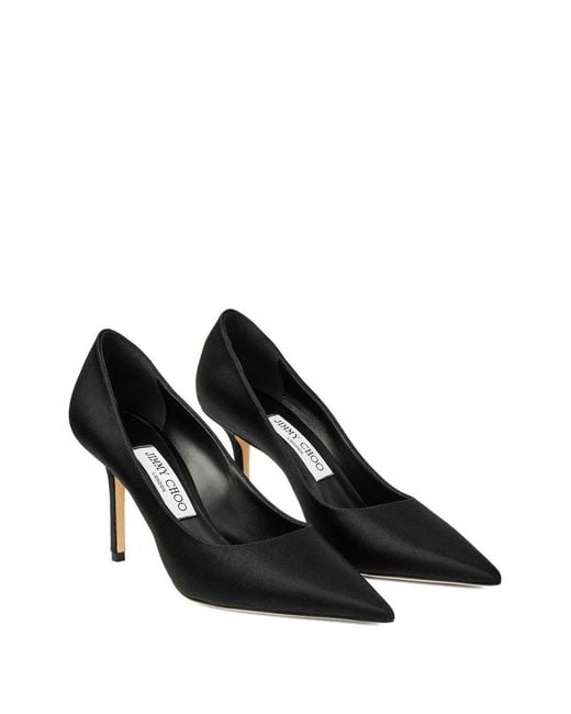 Jimmy Choo Black Lvoe Leather Pumps