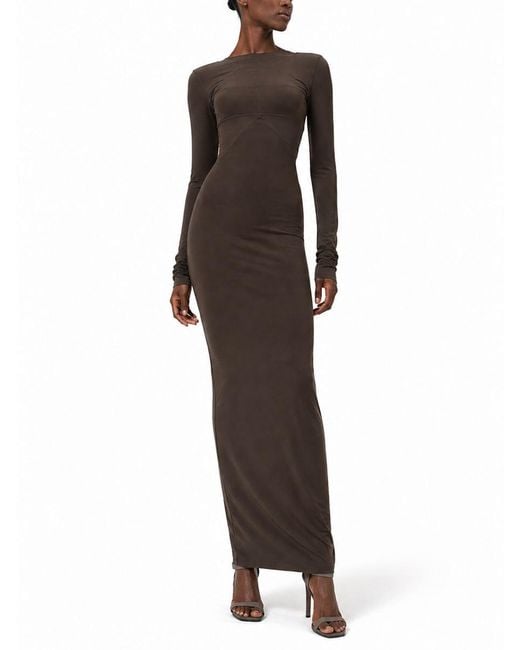 Rick Owens Brown Elegant Mini Gown For