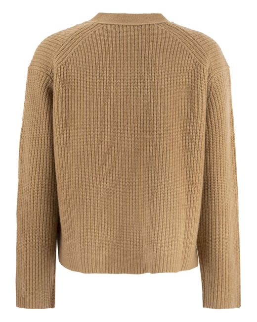 Basched Wool e Cashmere Cardigan di Polo Ralph Lauren in Brown