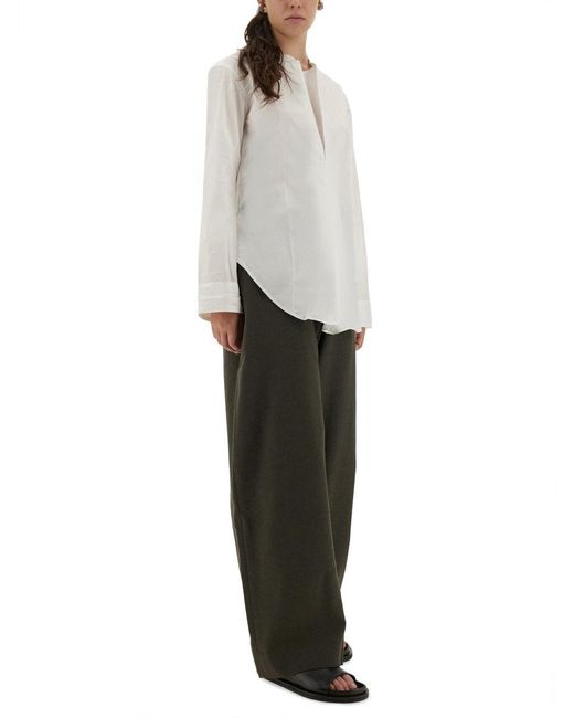 Studio Nicholson White Shirt Top "Pampa"
