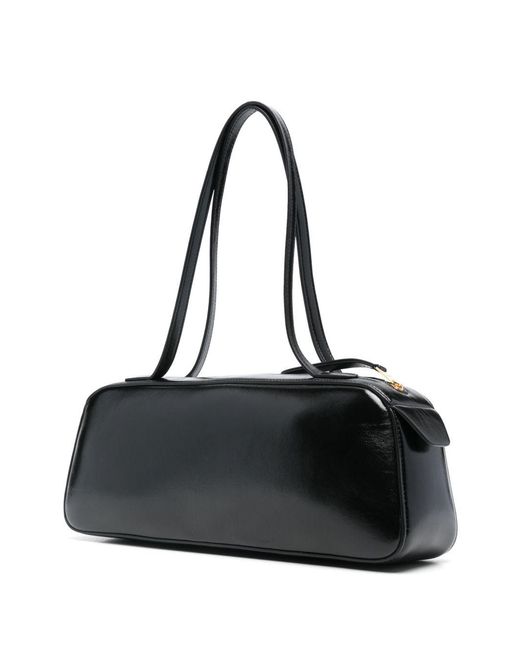 Khaite Black Simona Leather Shoulder Bag