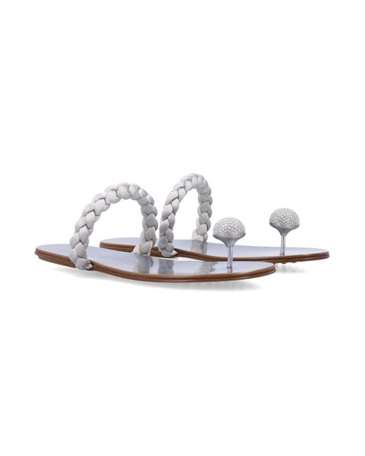 Pedro Garcia White Flat Shoes