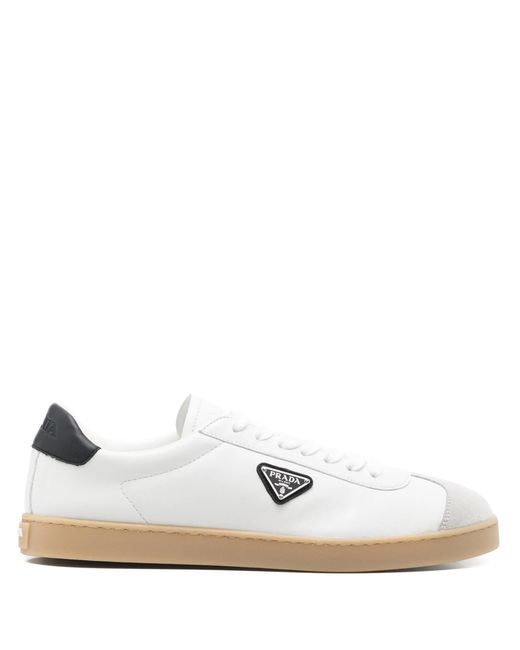 Prada White Leather Sneakers
