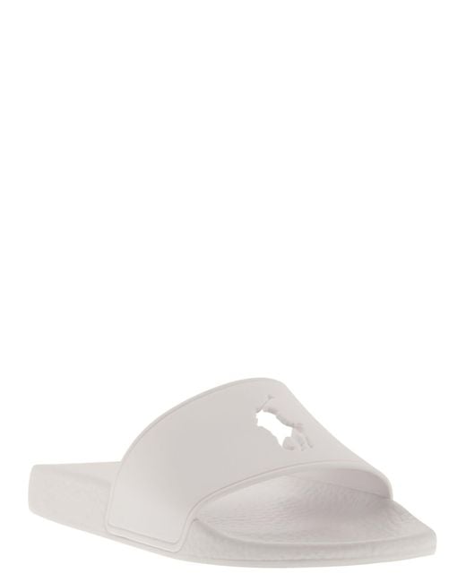 Big Pony Slippers Polo Ralph Lauren de color White