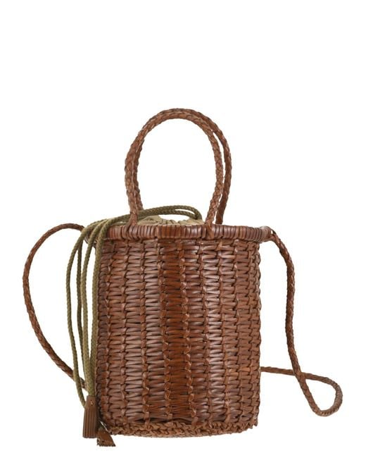Dragon Brown Lina Mini Woven Bag