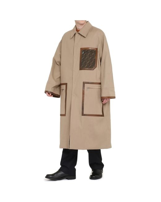Fendi Natural Reversible Trench Coat for men