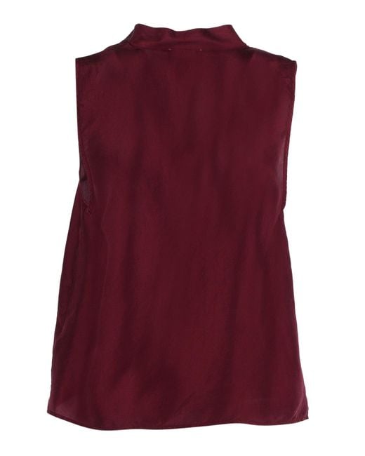 Forte_forte Purple Top Scollo A V Habotai Seta