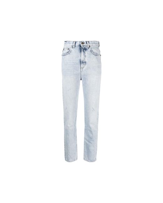 Saint Laurent Blue 80S Cropped Jeans