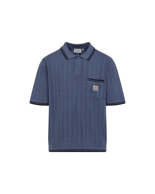 Carhartt Blue Short Sleeves Ramsey Polo