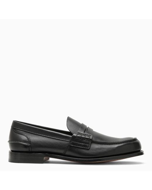 Church's Black Sleek College Moccasin Loafers for men