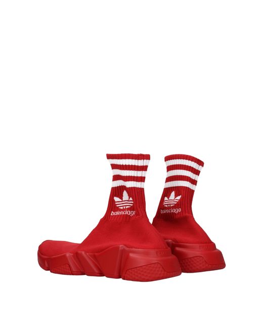 Balenciaga Red Sneakers Adidas Speed Fabric