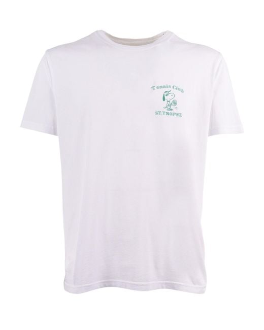 Bl'ker White T Shirt Mc Grafica "St.Tropez"