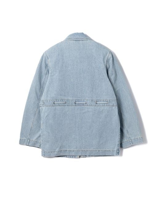 ROTATE BIRGER CHRISTENSEN Blue Laced Denim Jacket With Adjustable Waist