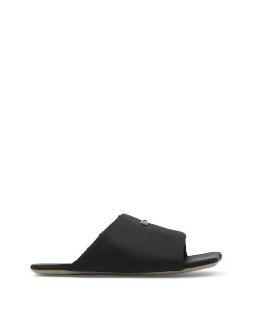 MM6 by Maison Margiela Black Sandals With Logo Plaque