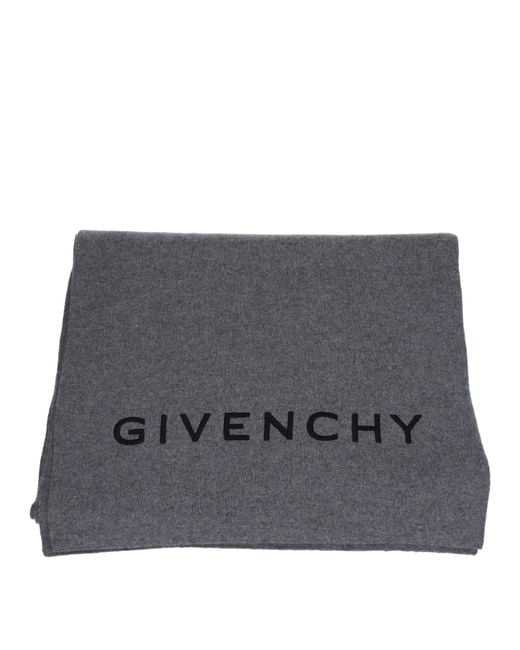 Givenchy Blue Wool Scarf