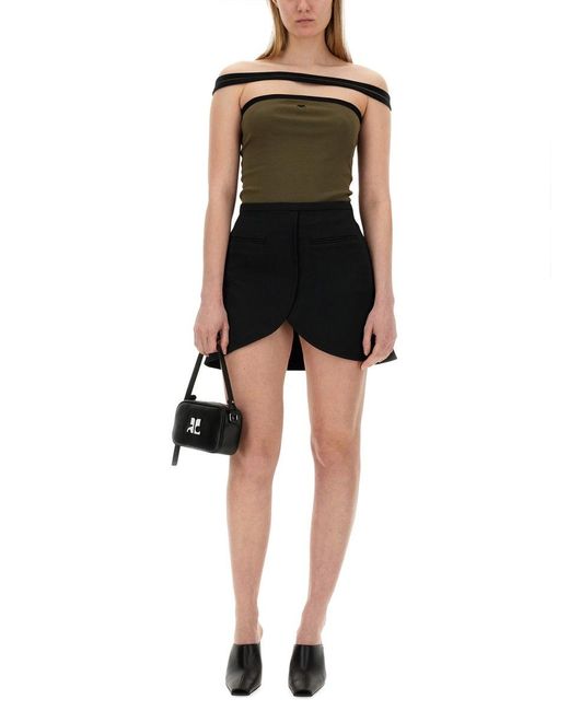 Courreges Black Chic Mini Skirt For